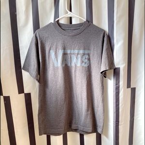 GRAY SHORT SLEEVE VANS TEE SHIRT